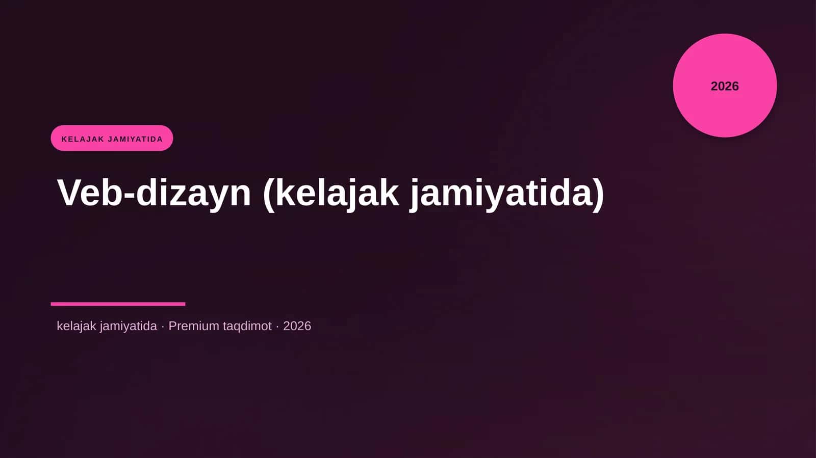 Veb-dizayn (kelajak jamiyatida) 1