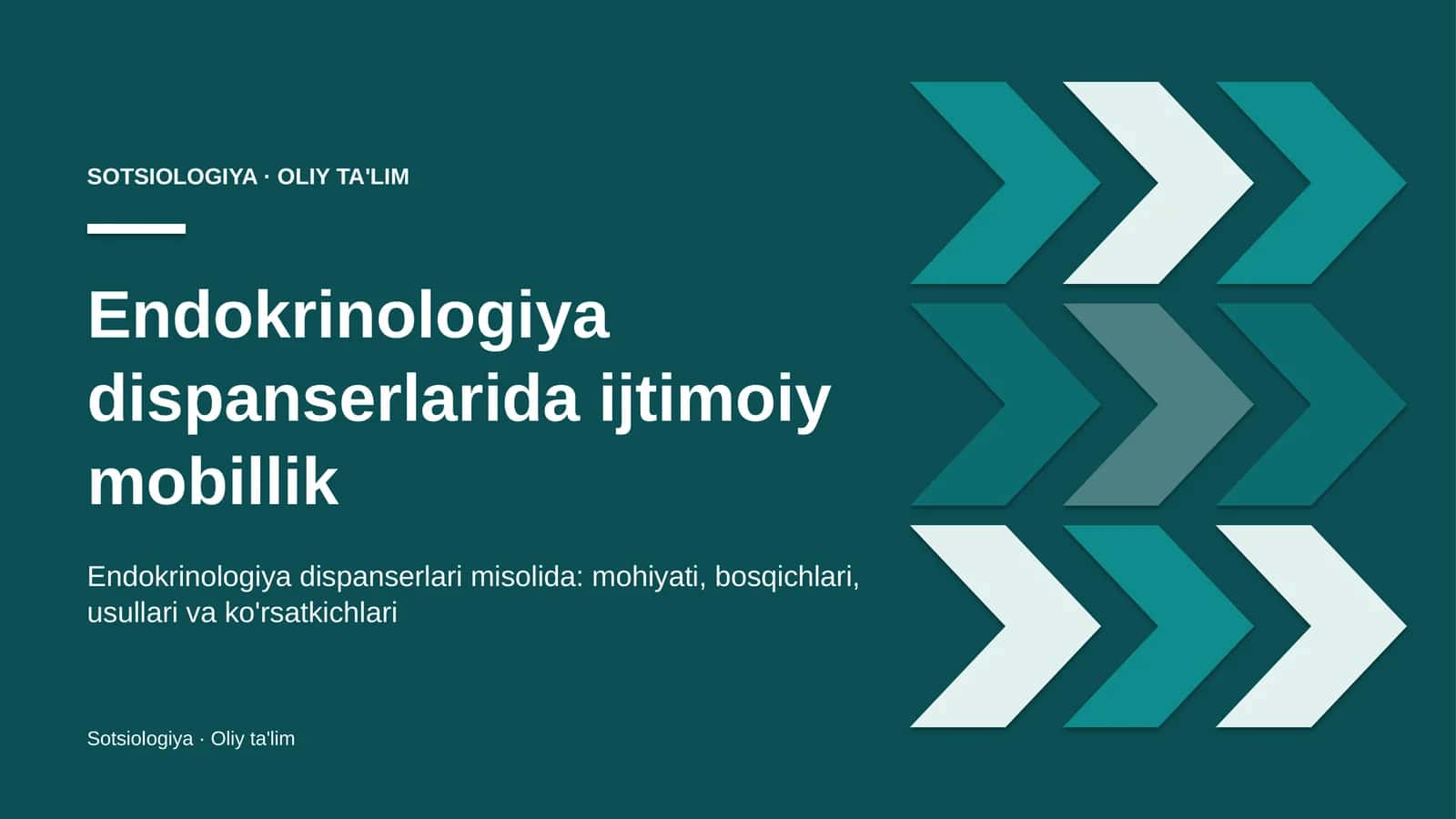 Endokrinologiya dispanserlarida ijtimoiy mobillik 1