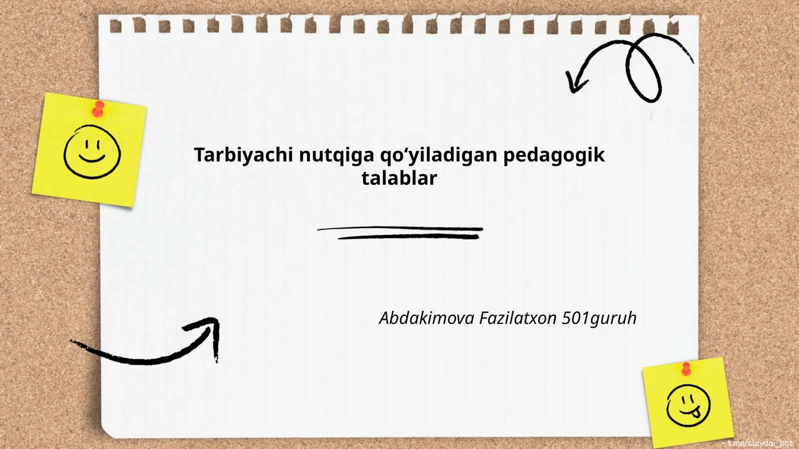 Tarbiyachi nutqiga qoʻyiladigan pedagogik talablar 1