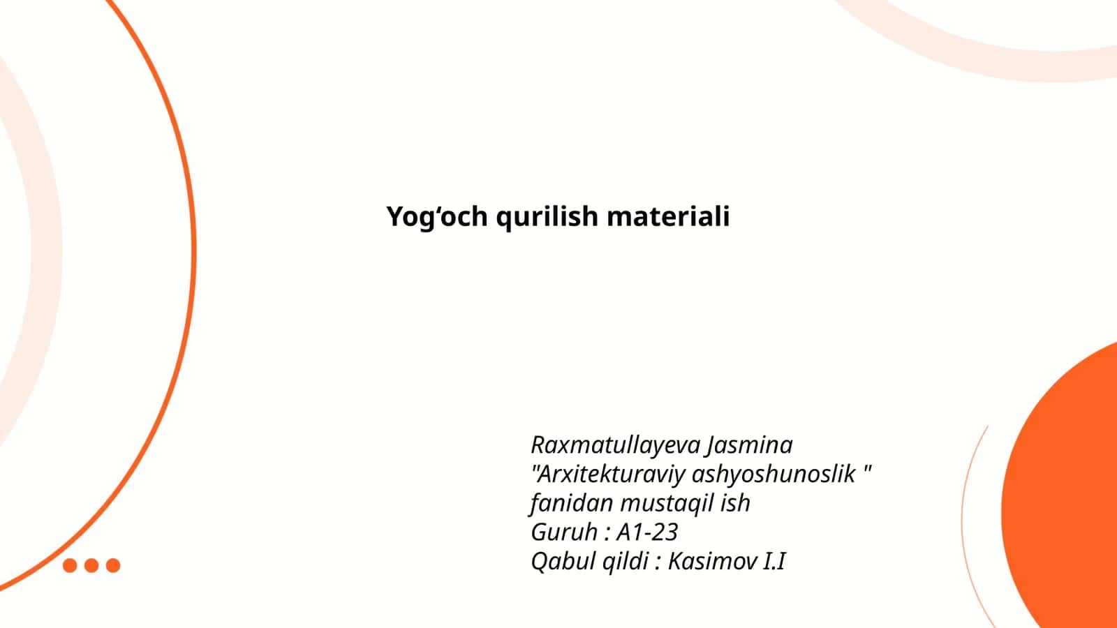 Yog‘och qurilish materiali 1