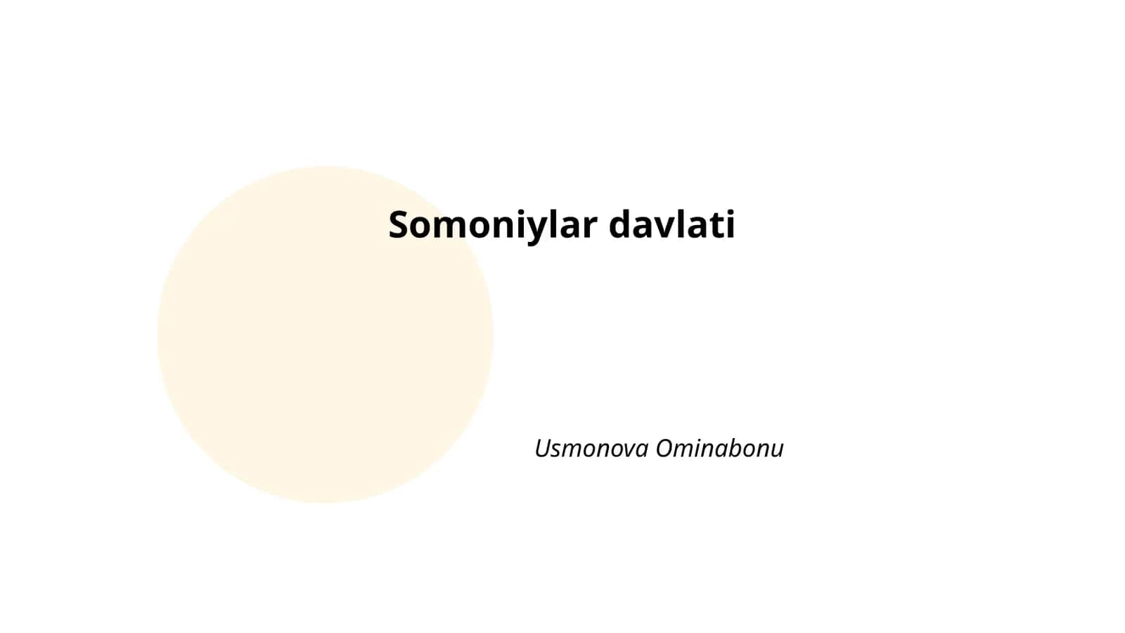 Somoniylar davlati tarixi 1