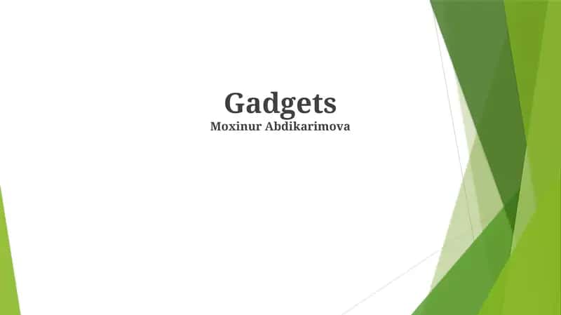 O'yin-kulgi gadgetlari 1