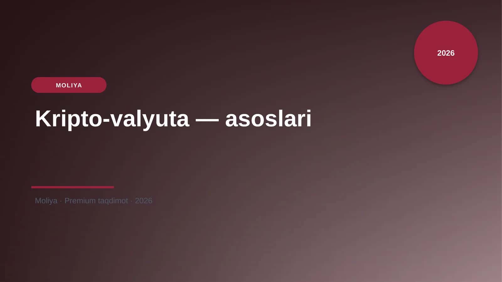 Kripto-valyuta — asoslari 1