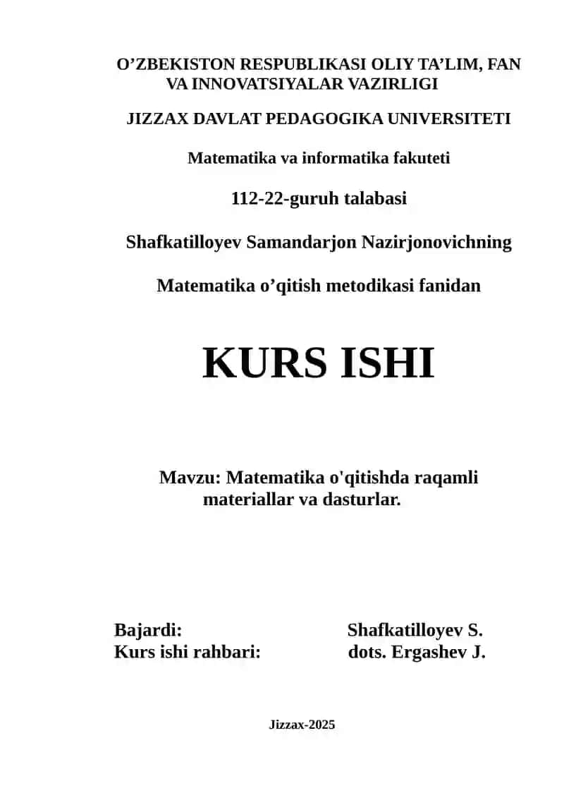 Matematika oʻqitish metodikasi