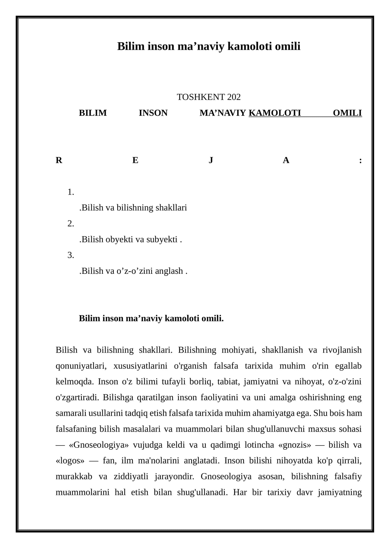 O'zbek tili fanidan saviya qo'llanma 1