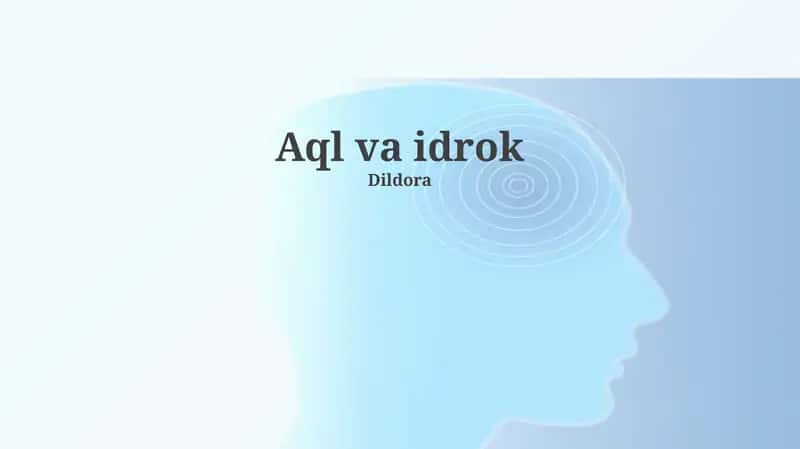 Aql va Idrok va Muammo Yechish 1