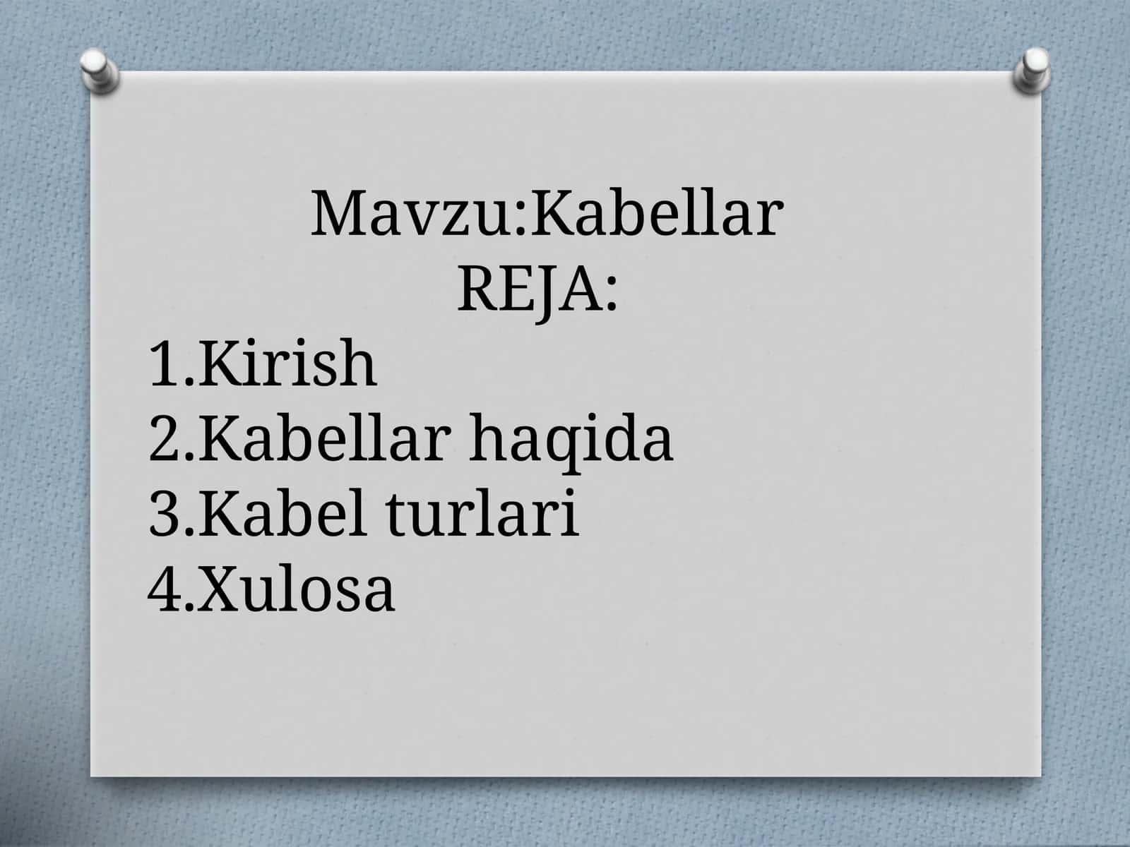 Kabellar 1