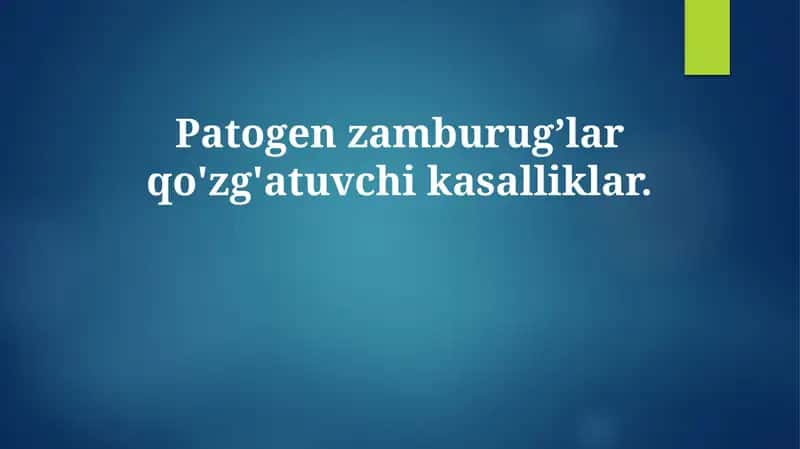 Zamburug'li patogenlar 1