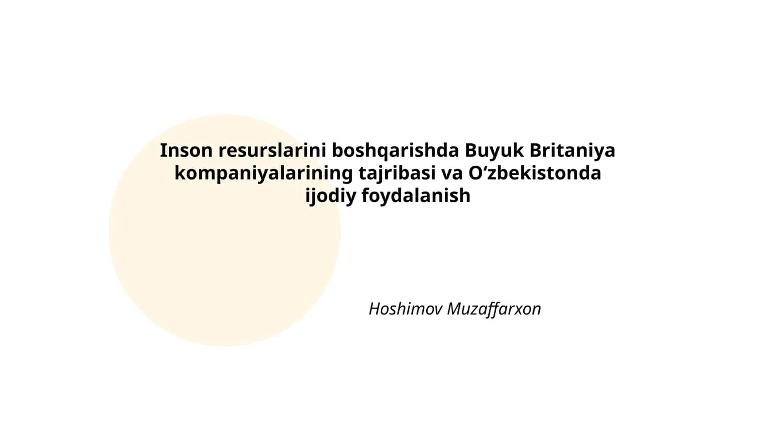 Buyuk Britaniya kompaniyalarining inson resurslarini boshqarish 1
