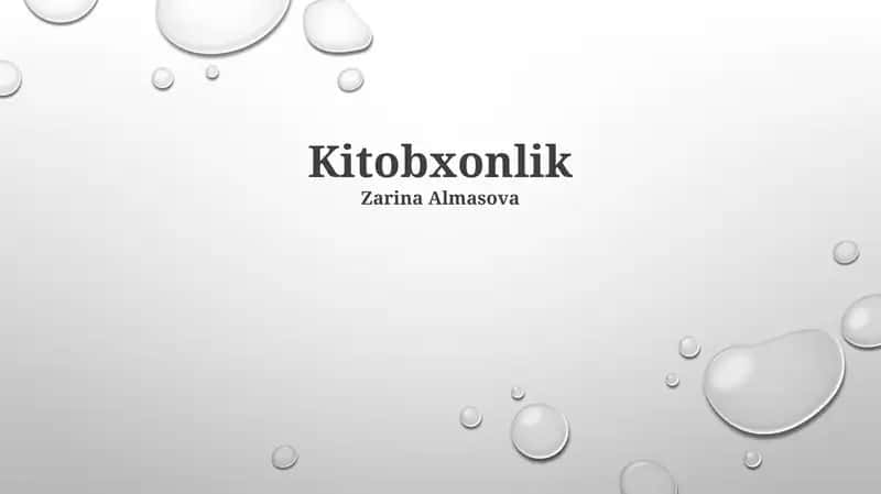 Kitobxonlik 1