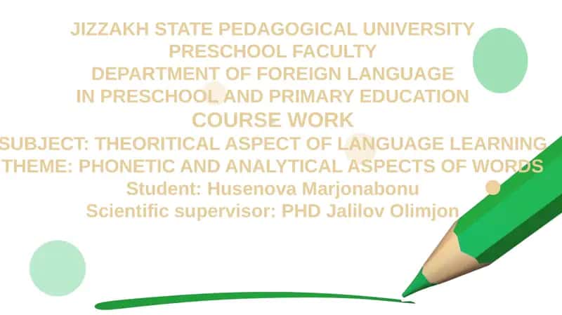 THE RELATIONSHIP BETWEEN PHONETICS AND WORD STRUCTURE 1
