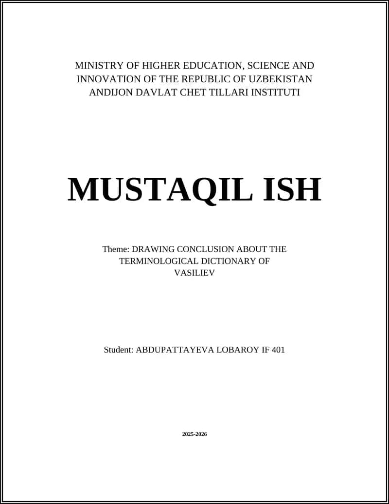 Vasiliev's Terminological Dictionary 1