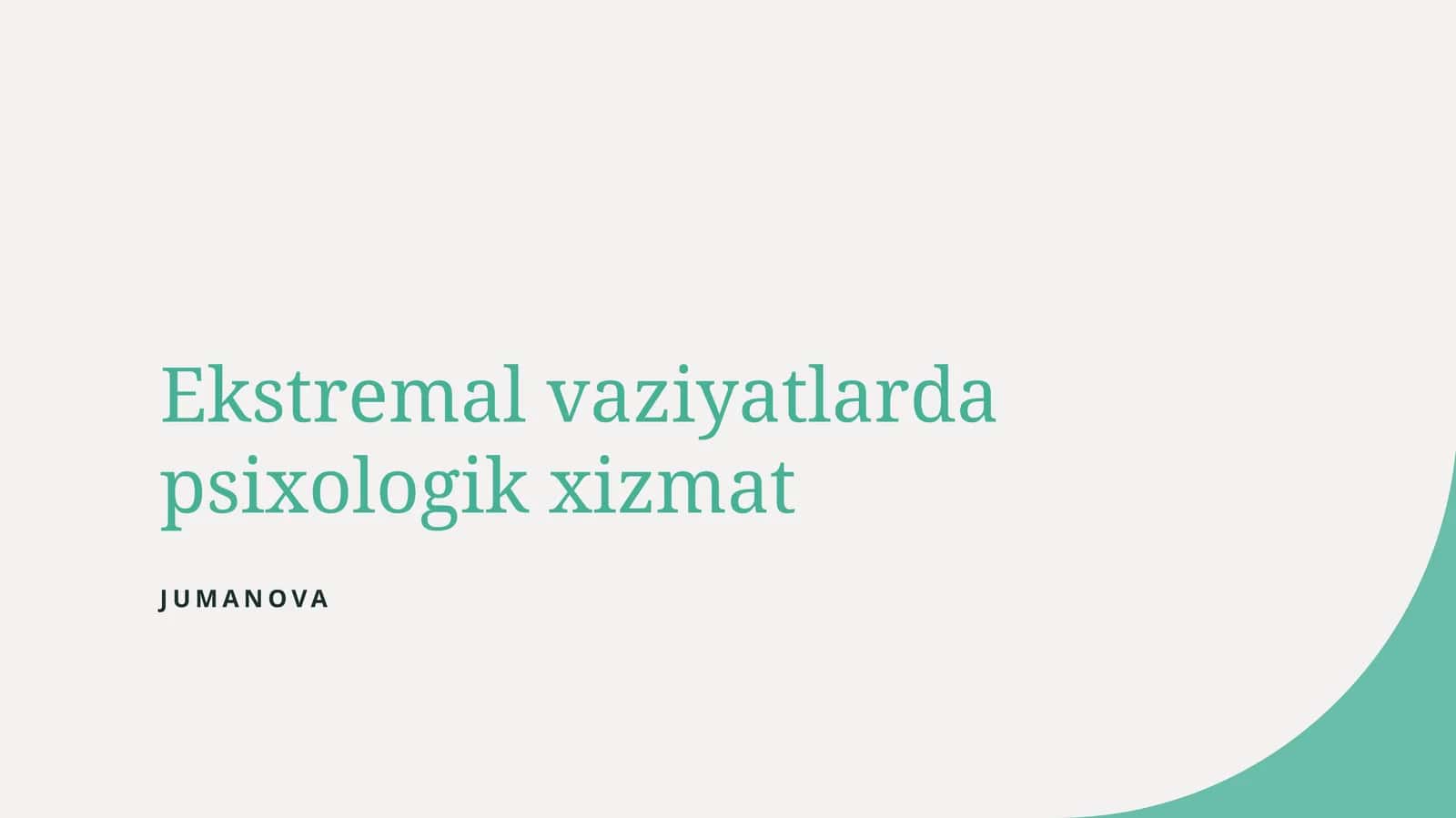 Ekstremal vaziyatlarda psixologik xizmat 1