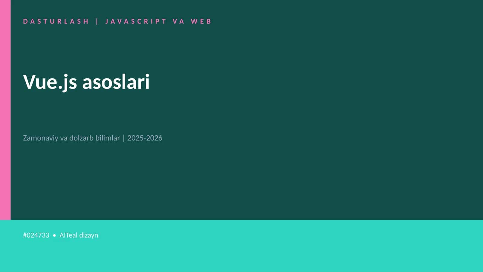 DASTURLASH | JAVASCRIPT VA WEB 1