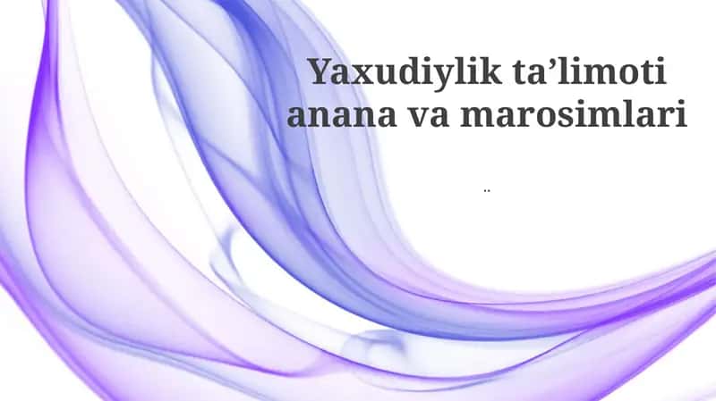 Hayot davrasi voqealari 1