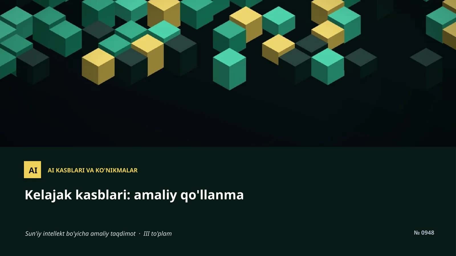 AI KASBLARI VA KO'NIKMALAR 1
