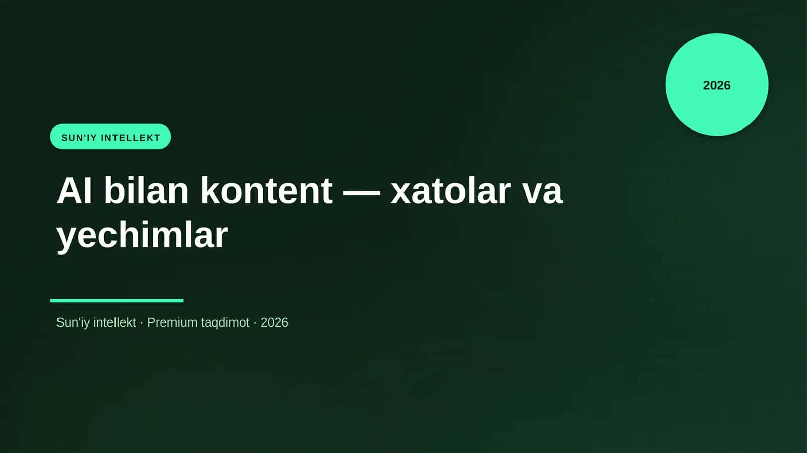 AI bilan kontent — xatolar va yechimlar 1