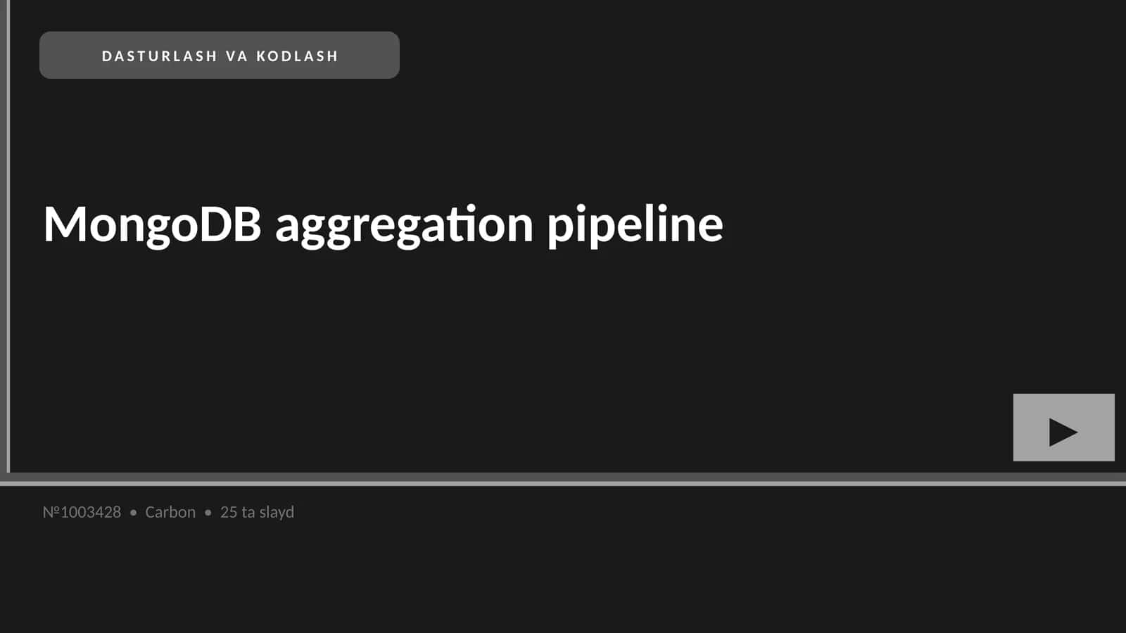 MongoDB aggregation pipeline 1