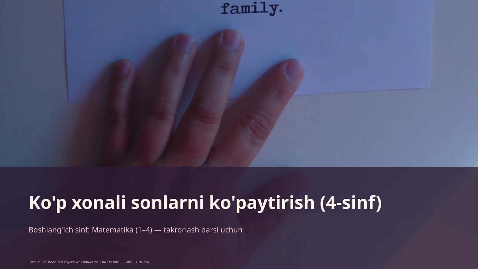 Ko'p xonali sonlarni ko'paytirish (4-sinf) 1