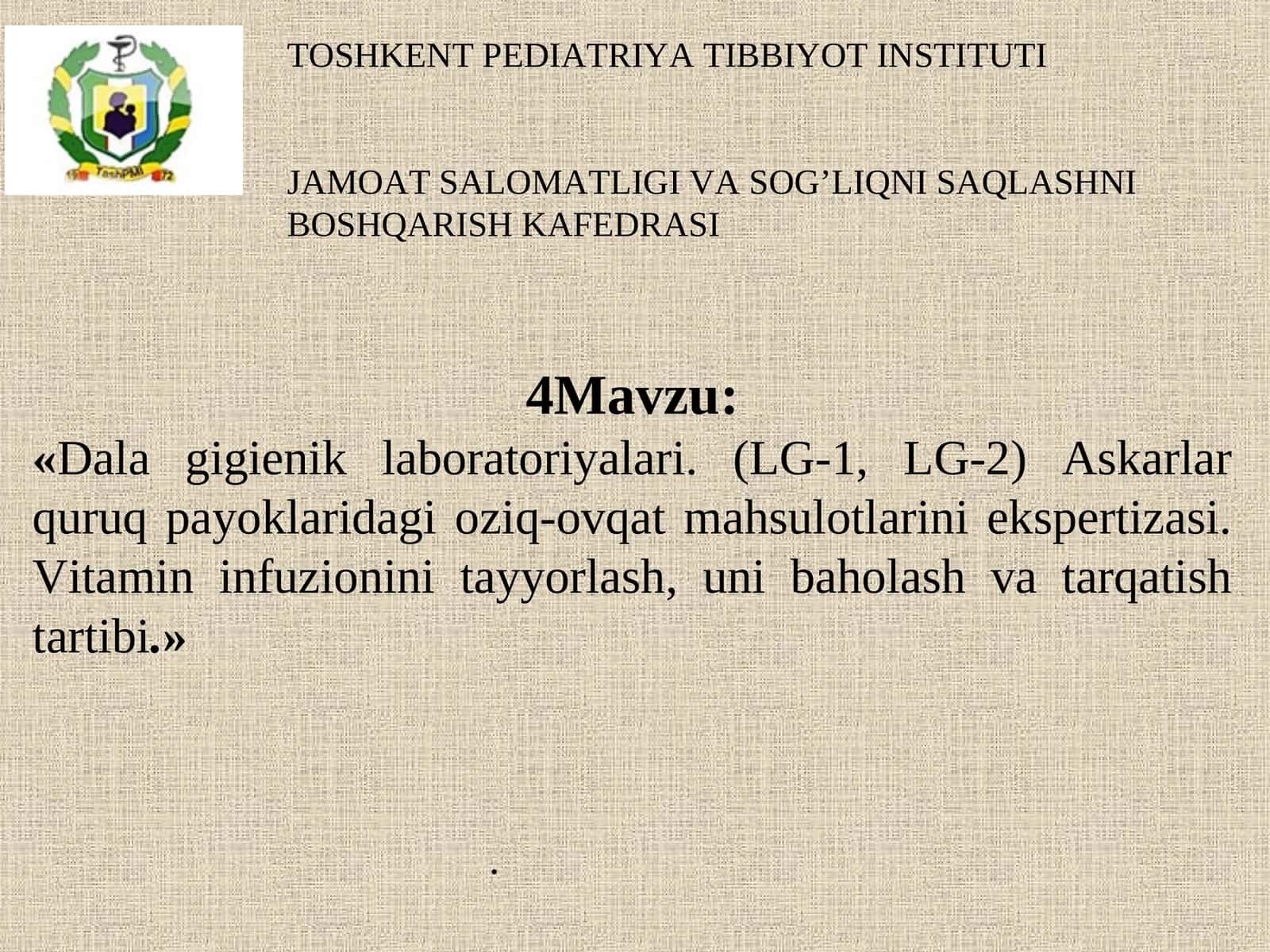 Dala gigienik laboratoriyalari 1
