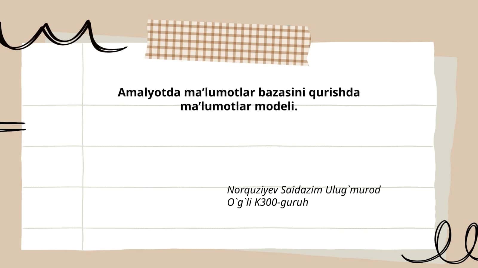 Ma'lumotlar modeli tushunchasi 1