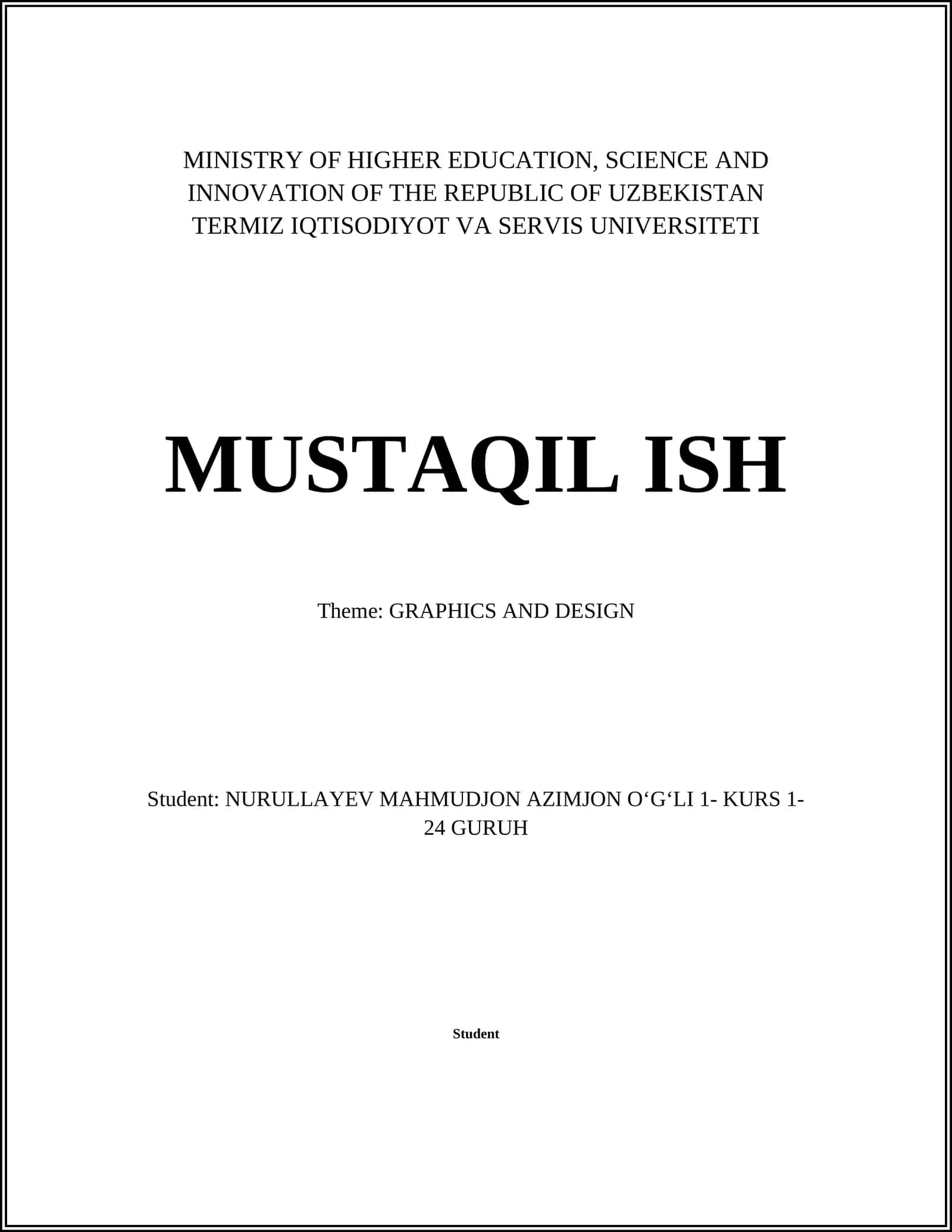 GRAPHICS AND DESIGN 1