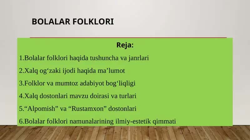 Bolalar Folklori 1