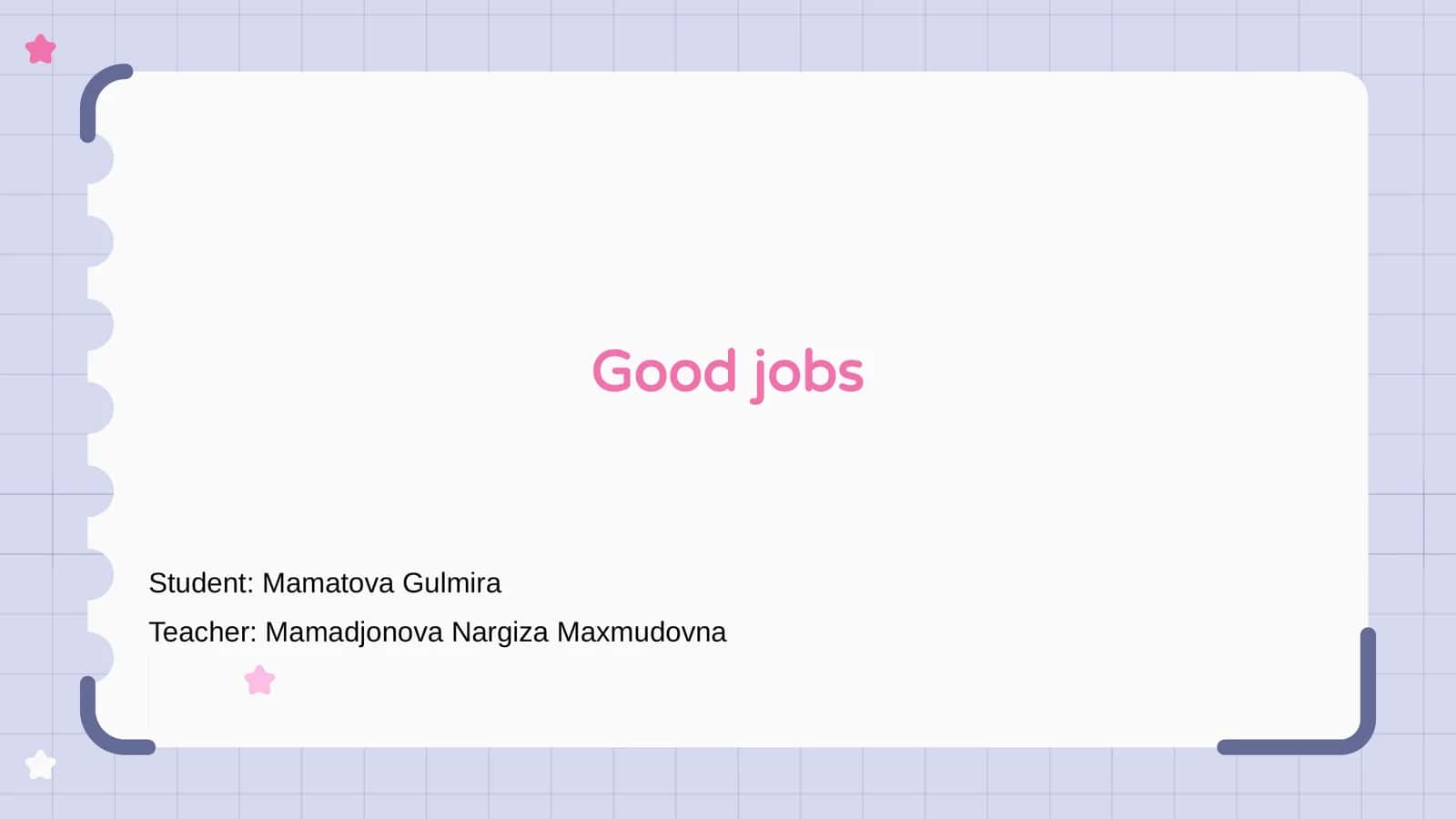 Good jobs 1