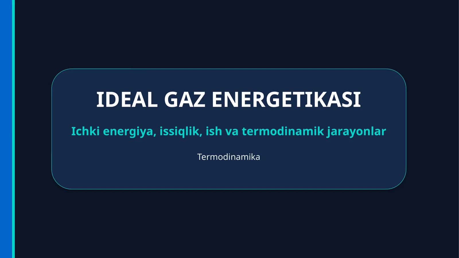 IDEAL GAZ ENERGETIKASI 1