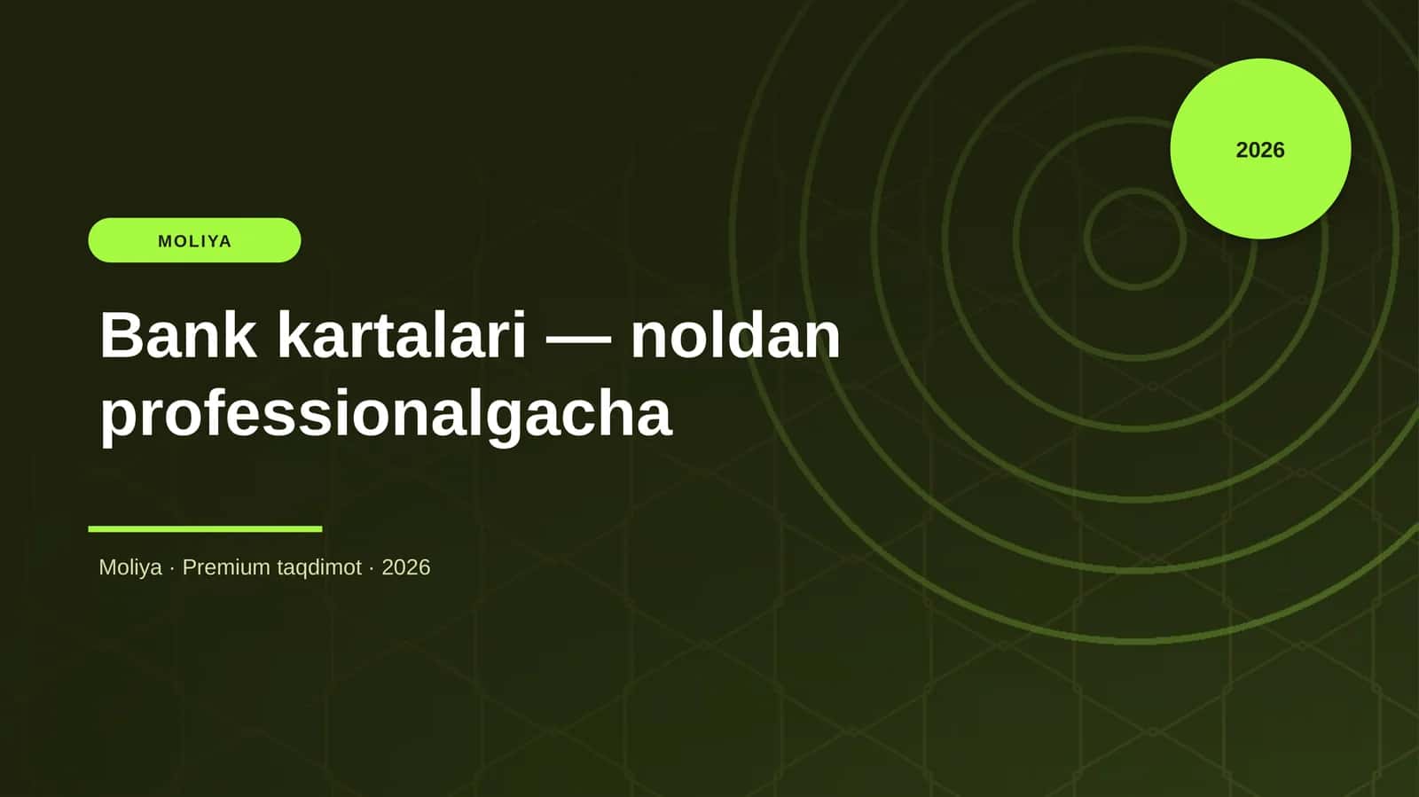 Bank kartalari — noldan professionalgacha 1