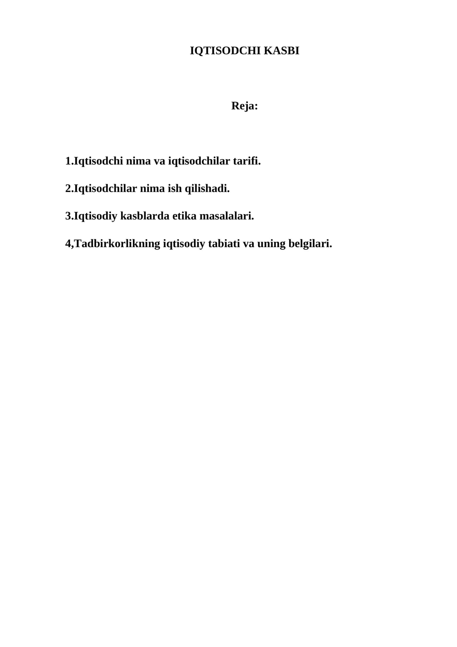 IQTISODCHI KASBI 1