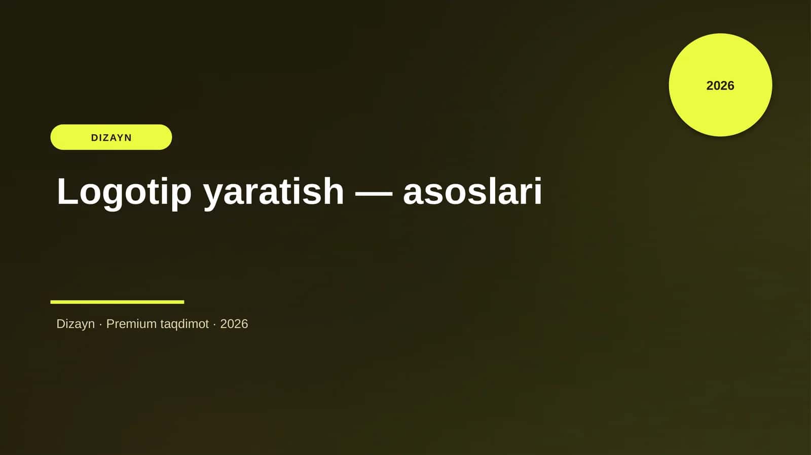 Logotip yaratish — asoslari 1