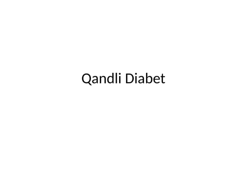 Qandli Diabet 1