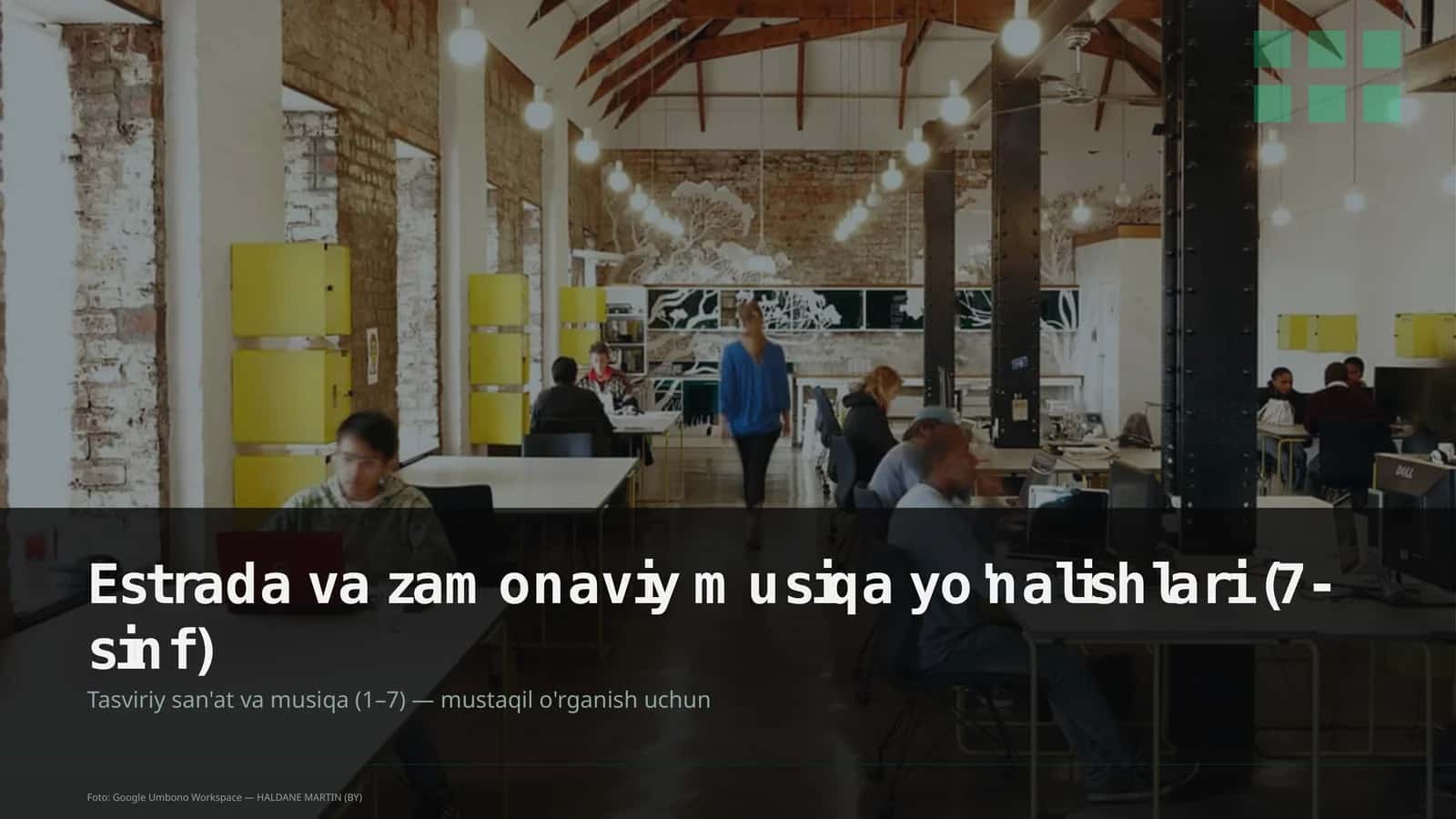Estrada va zamonaviy musiqa yo'nalishlari (7-sinf) 1