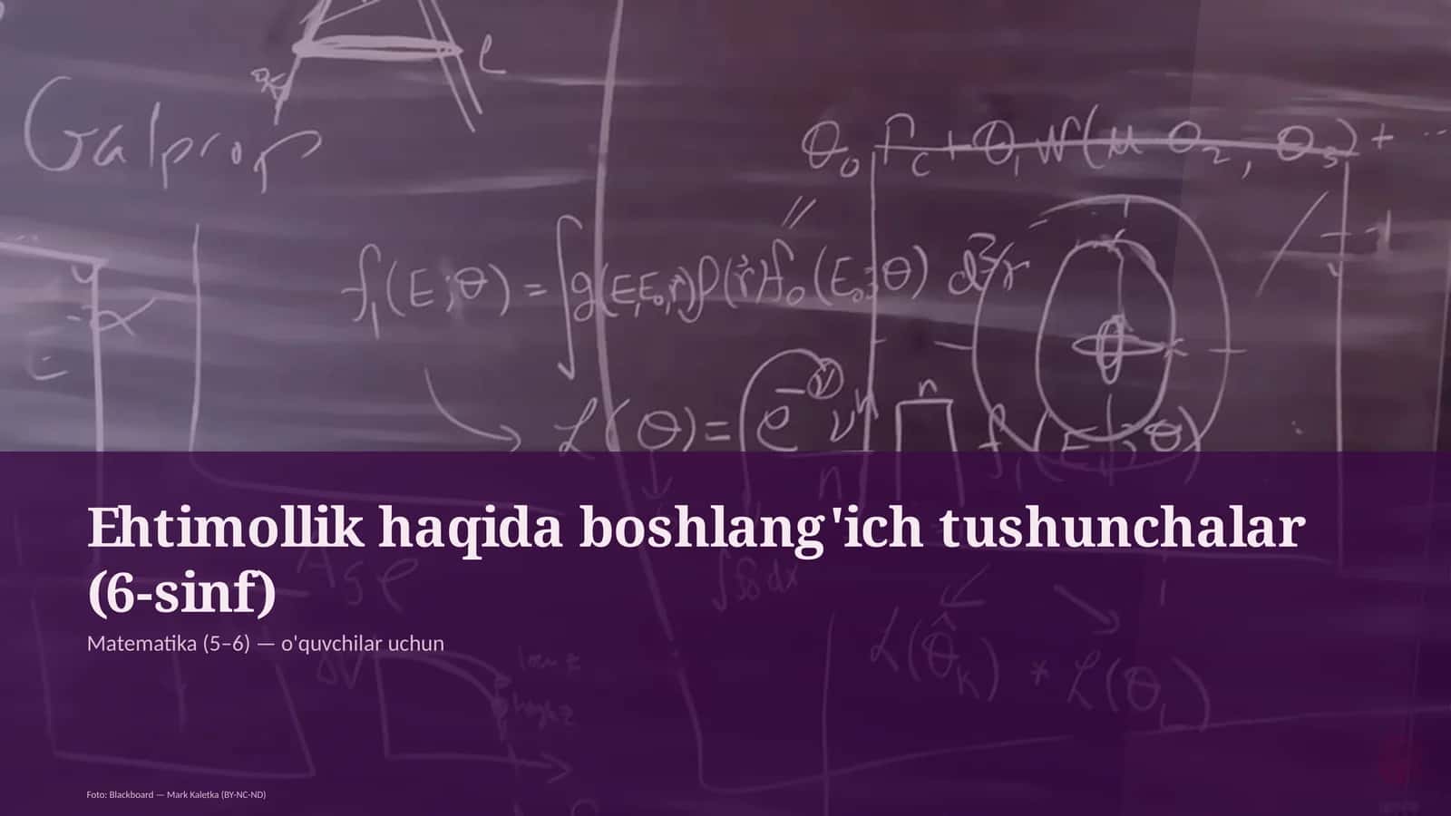 Ehtimollik haqida boshlang'ich tushunchalar (6-sinf) 1