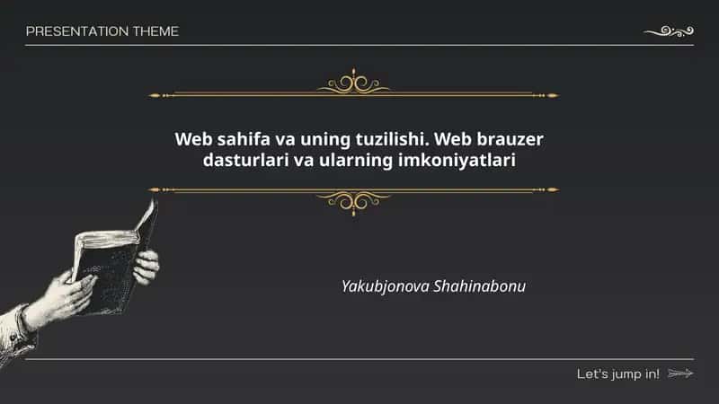 Web sahifa va uning tuzilishi 1