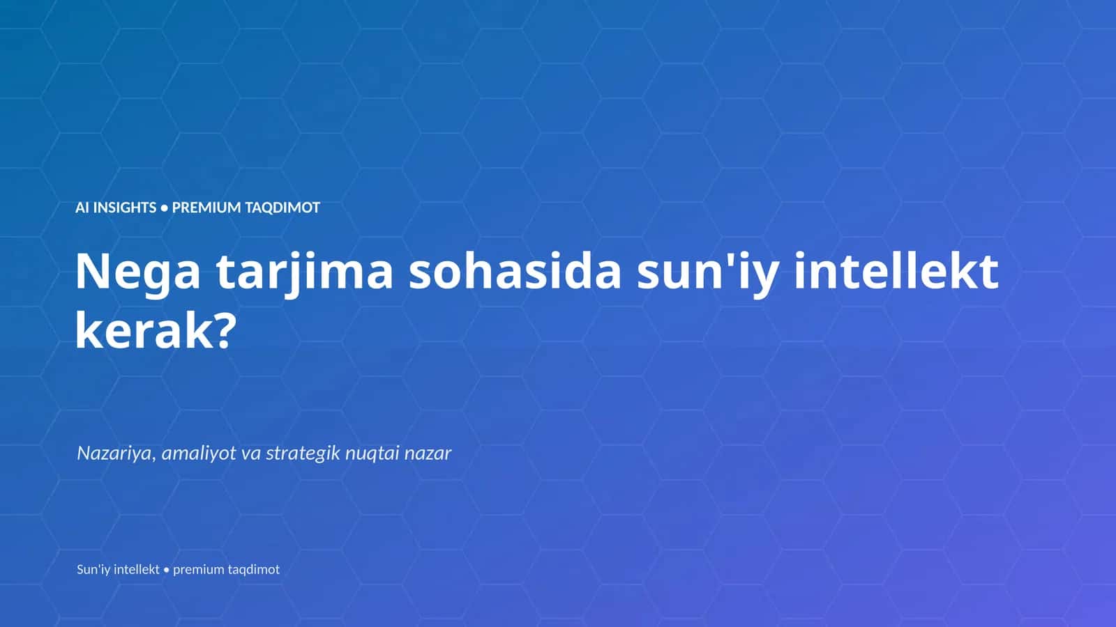 Sun'iy intellekt premium taqdimot 1