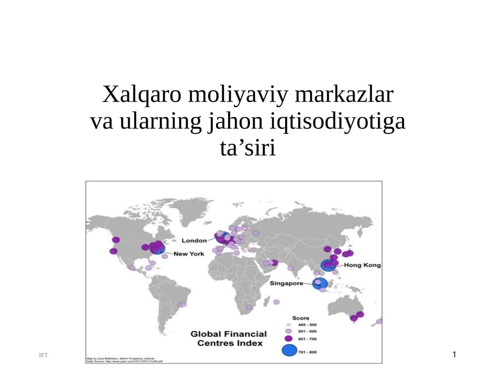 Xalqaro moliyaviy markazlar va ularning jahon iqtisodiyotiga ta’siri 1