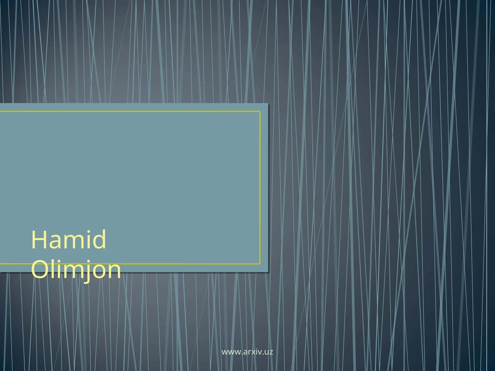 Hаmid Olimjon 1