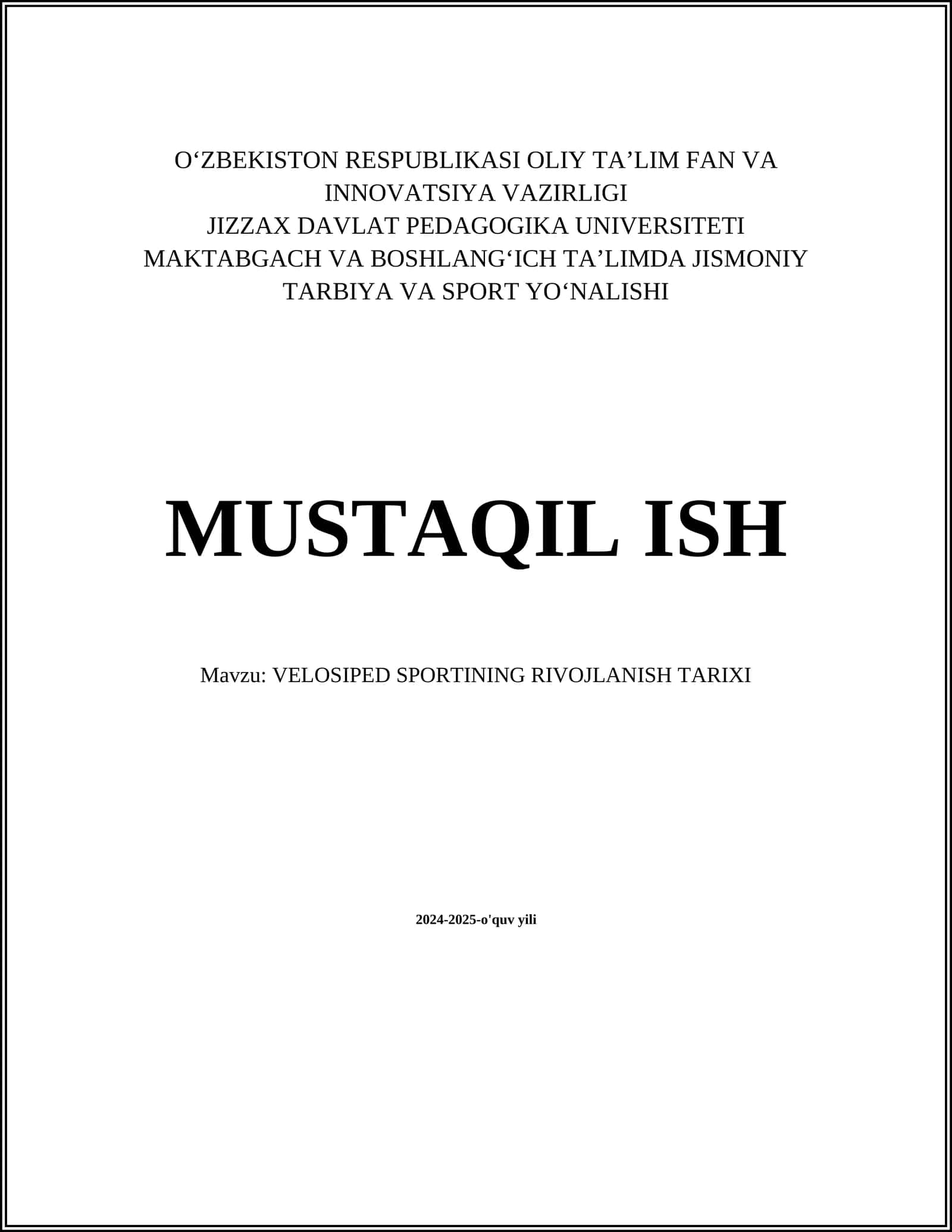 VELOSIPED SPORTINING RIVOJLANISH TARIXI 1