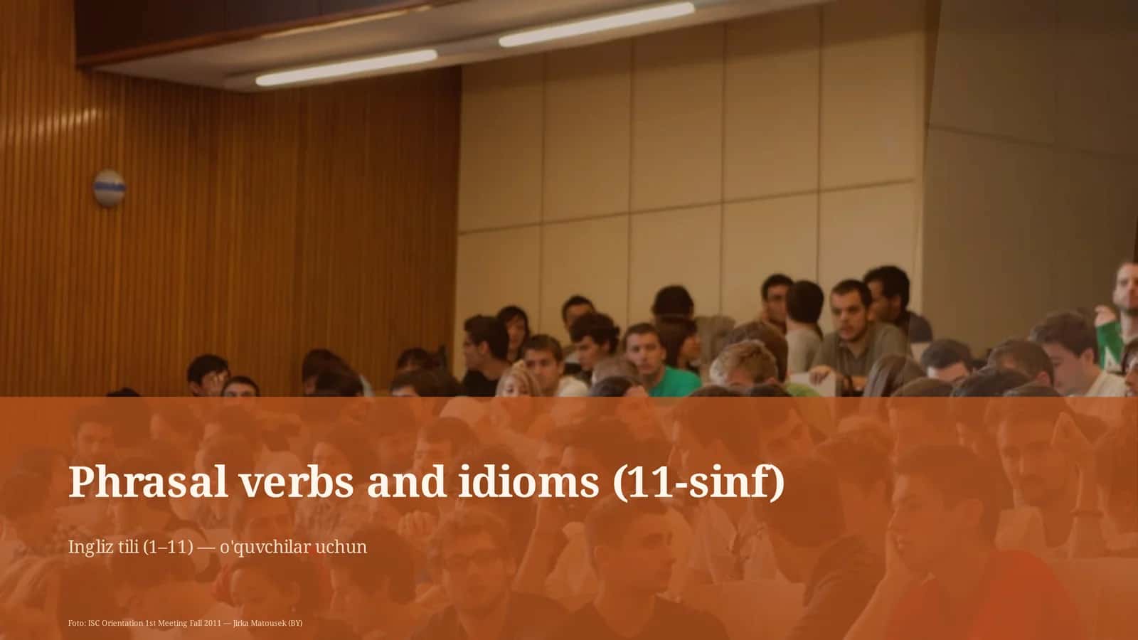 Phrasal verbs and idioms (11-sinf) 1