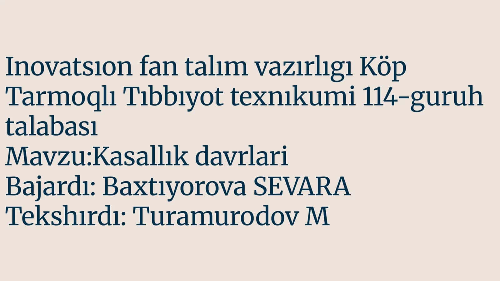 Kasallık davrları 1