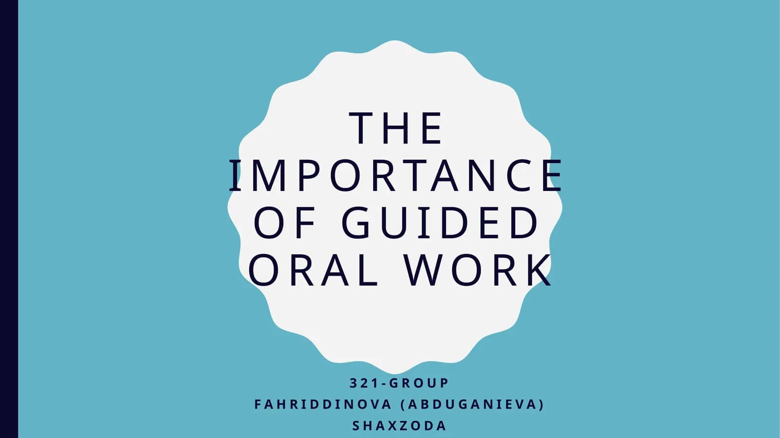 Guided oral work 1