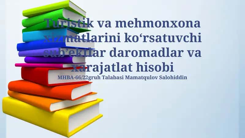 Daromad va xarajatlar hisoblanishi 1