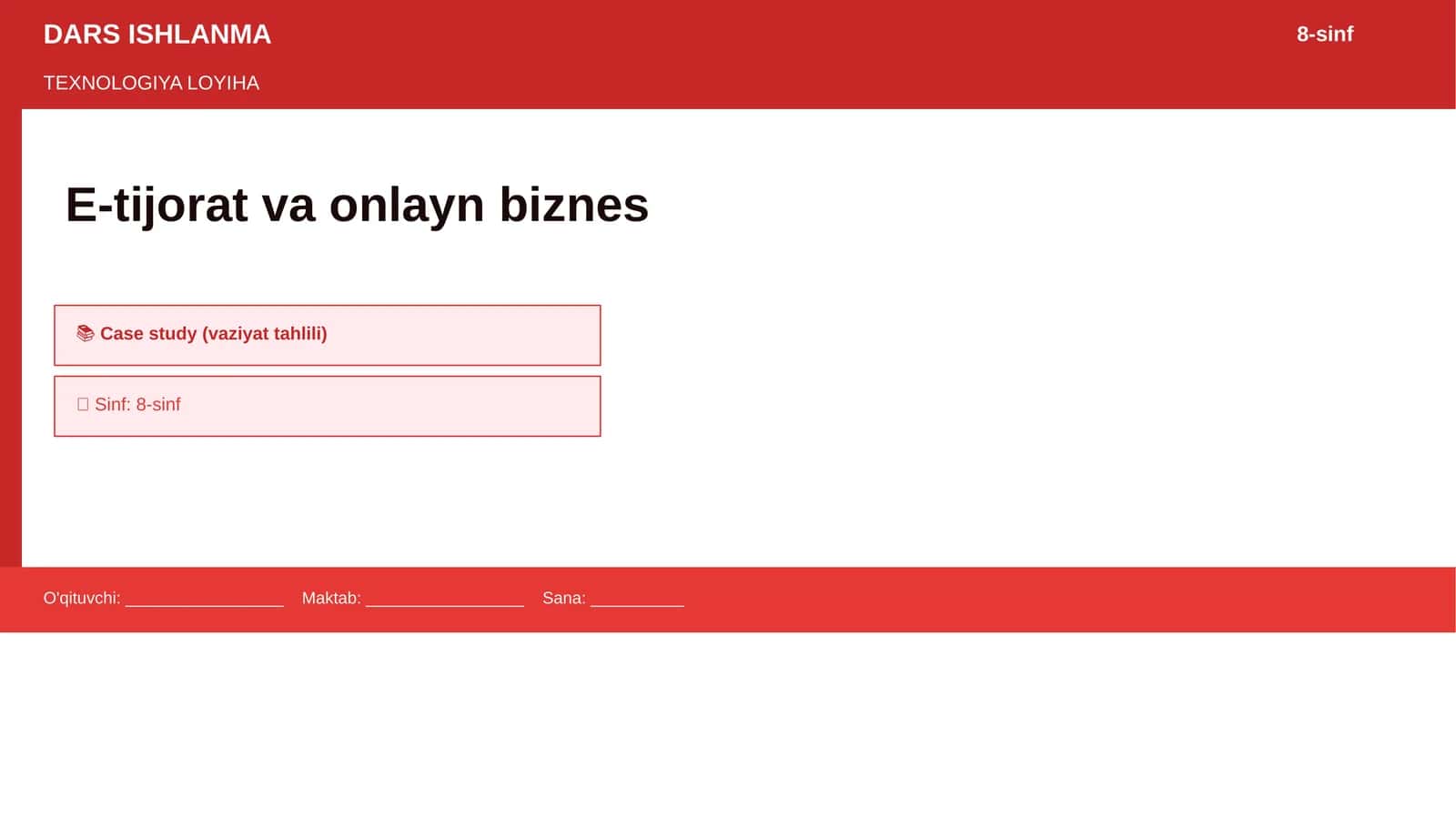 TEXNOLOGIYA LOYIHA 1