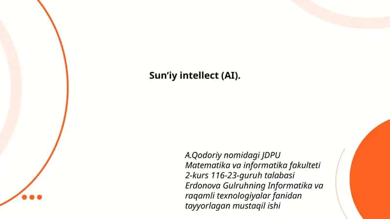 Sun’iy intellect (AI) 1