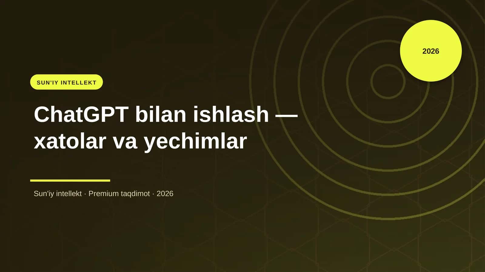 ChatGPT bilan ishlash — xatolar va yechimlar 1