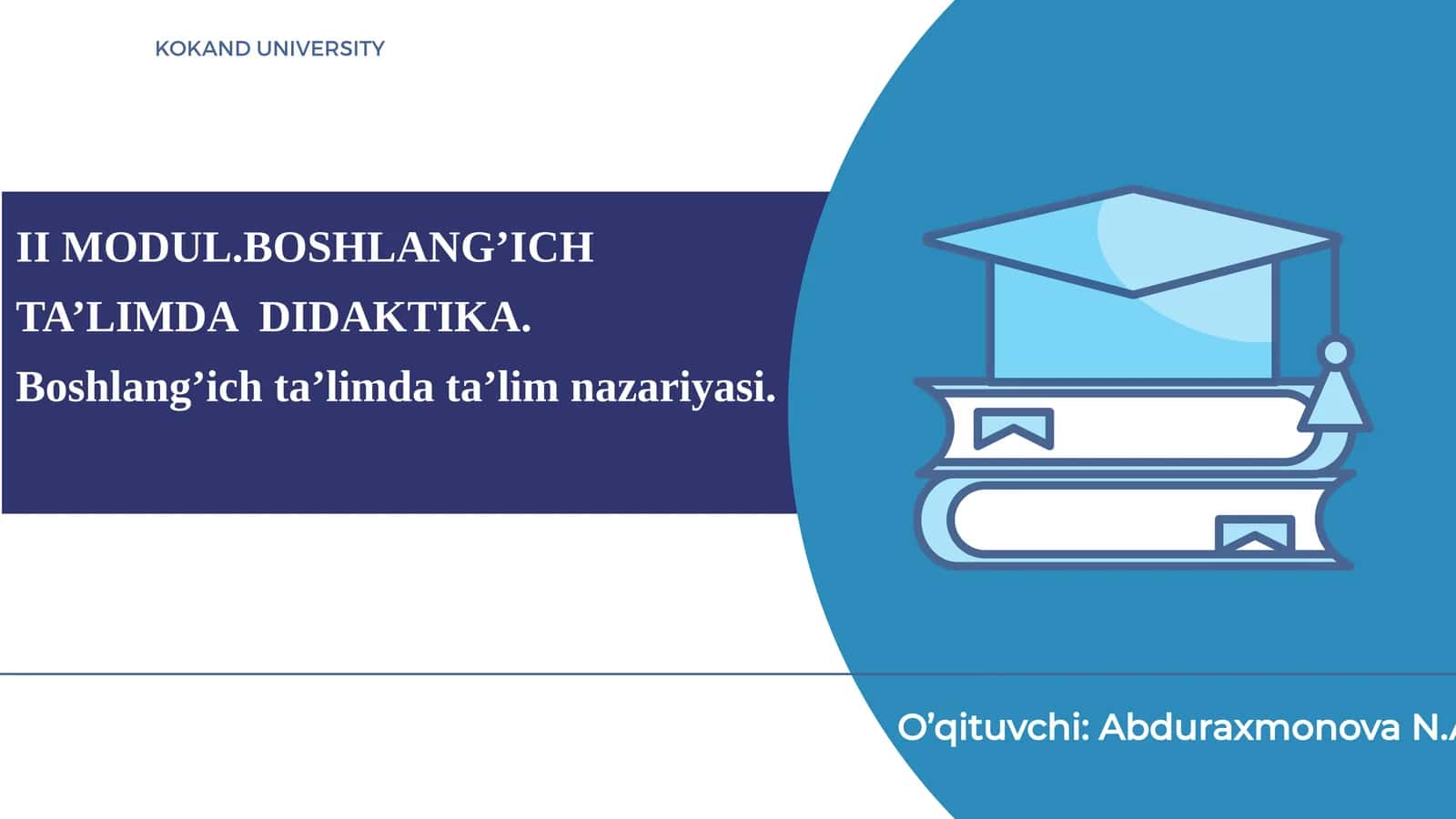 Boshlang’ich ta’limda Didaktika 1
