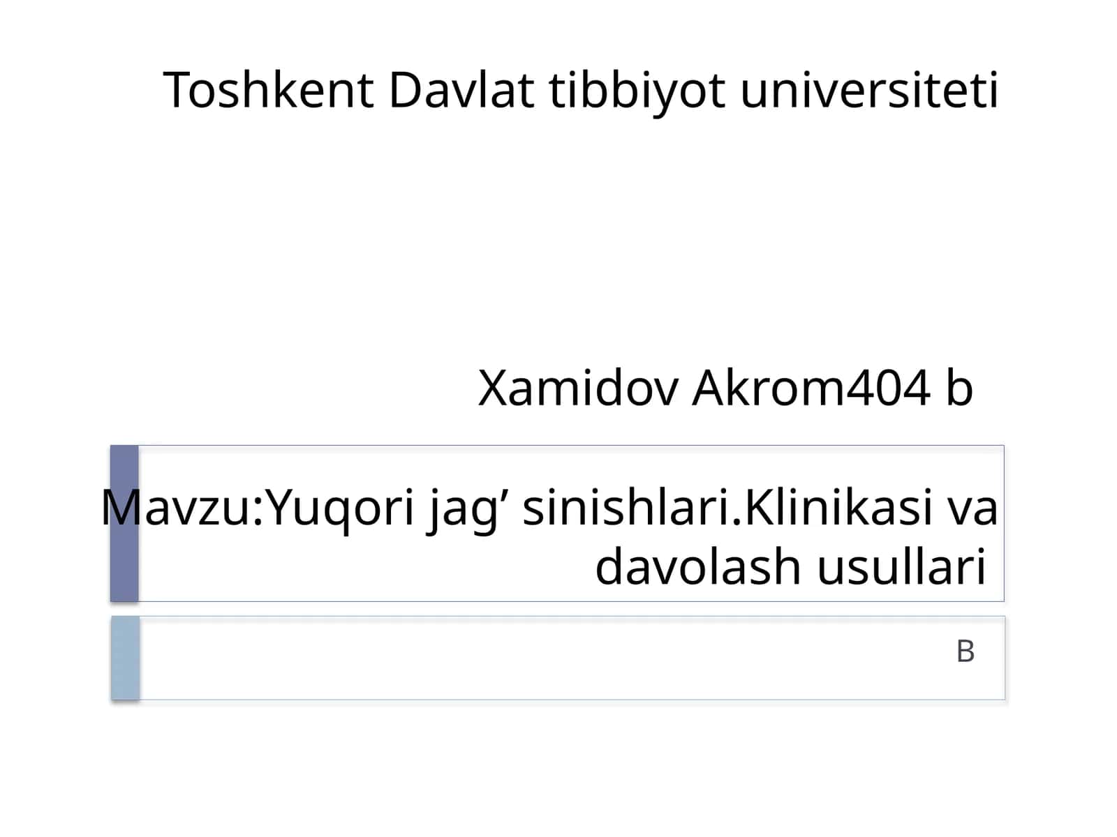 Yuqori jagʻ sinishi va davolanishi 1