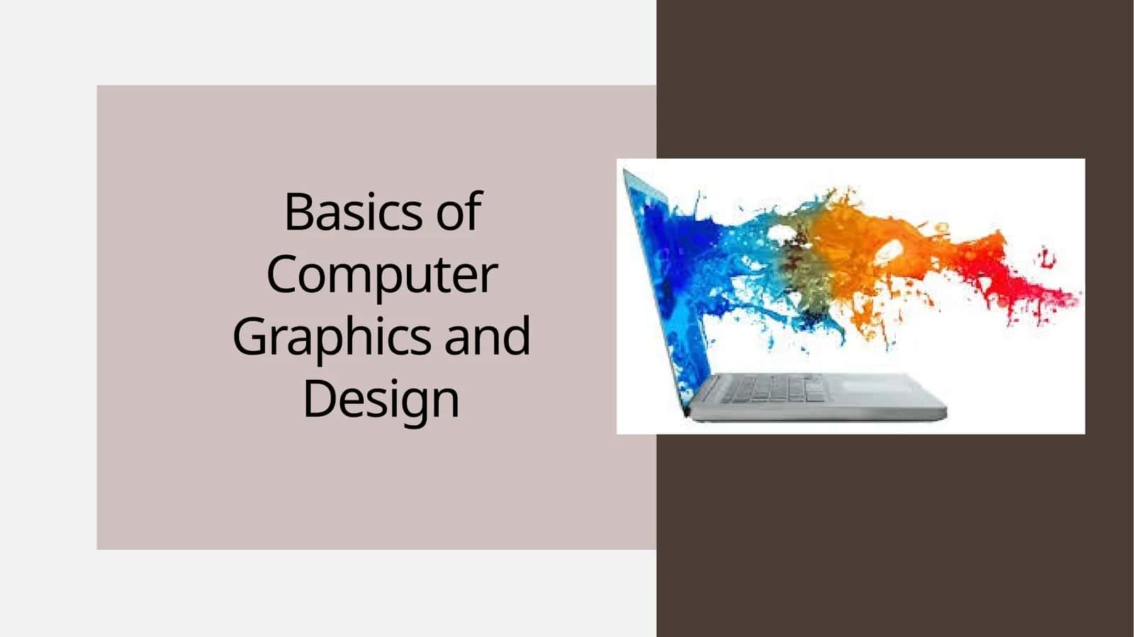 Basics of Computer Graphics and Design 1